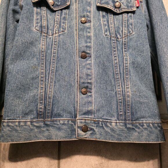 Vintage Betty Boop Denim Jacket Medium Betty Biker Embroidered - Picture 6 of 10